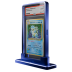Aegis Base Bleu, socle métal d'exposition pour carte gradée PSA, CGC, CCC, vue 3